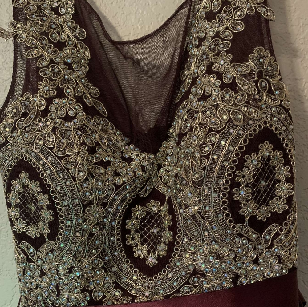 Dark Burgundy Red Tulle Prom Dress